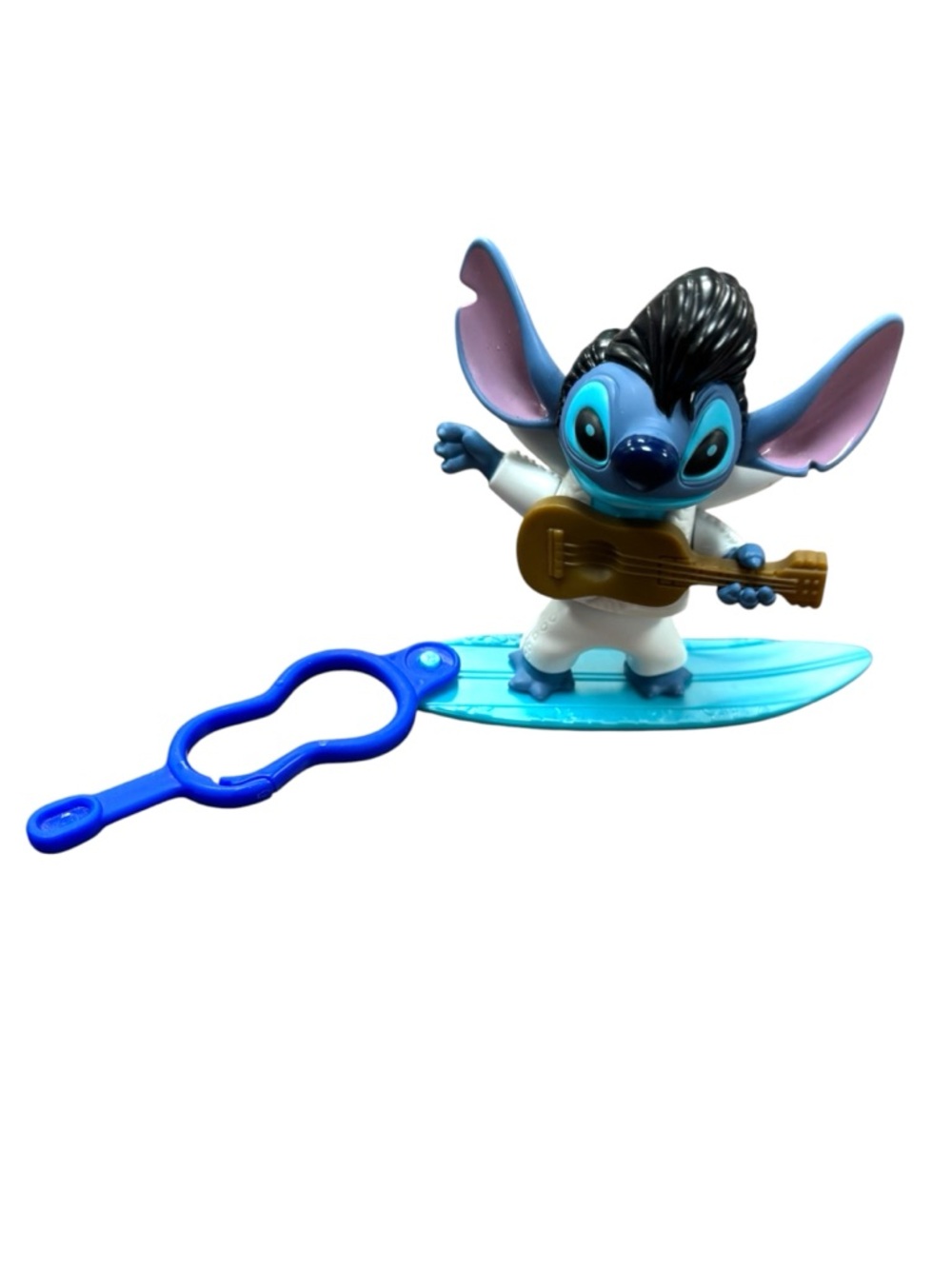 Disney Blue Stitch Surfing Figure with Brown Guitar